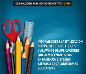 Informe AEPD sobre Apps escolares que almacenan datos en la nube